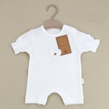 WAFFLE HEART SHORT SLEEVE JUMPSUIt 0-9 m