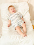 Striped Muslin Shirt Shorts Set 6-9/9-12/18-24/24-36m