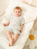 Striped Muslin Shirt Shorts Set 6-9/9-12/18-24/24-36m