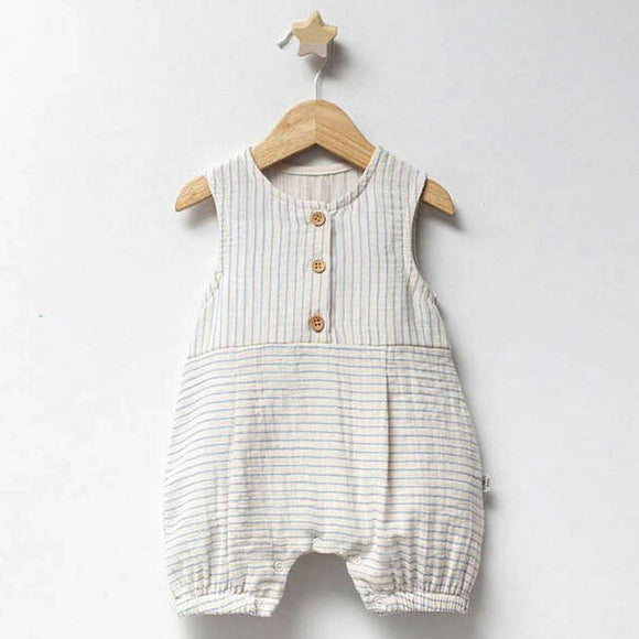 JUMPSUIT...MUSLIN LINEN STRIPED