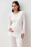Dentelle Maternity & Nursing Robe Pajama Set