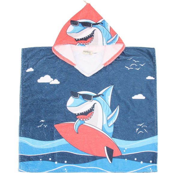Kids Poncho Beach Towels SHARK