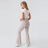 Flare Maternity Pants Flexible Soft Texture