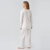Floral Ribbed Maternity & Nursing Pajama Set