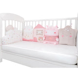 Cot Bumper Plush Pillow Set 5 pcs Hippo Dreams