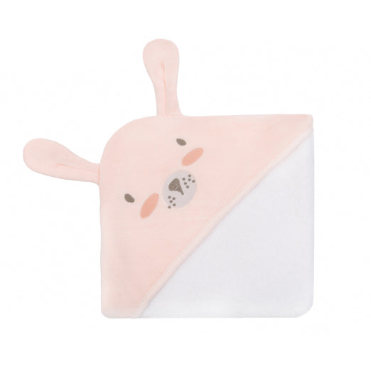 Hooded towel terry 90/90 cm Rabbits in Love