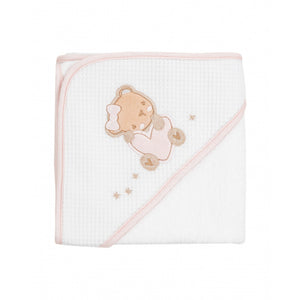 Hooded towel 90/90 cm Dream Big Pink