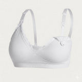 1 pcs Seamless Nursing Bra with Lace Trim
