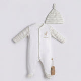 Baby Romper Set with Matching Hat
