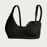 1 pcs Seamless Nursing Bra with Lace Trim