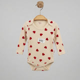 Baby Heart Print Ribbed Bodysuit