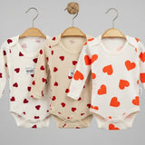 Baby Heart Print Ribbed Bodysuit