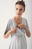 Lycra Maternity Pajamas Set/ Gri