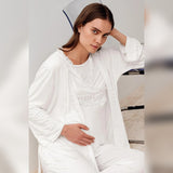 Dentelle Maternity & Nursing Robe Pajama Set