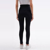 Maternity Leggings – Black High-Waist Over-Bump