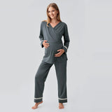 Wrap Front Maternity & Nursing Pajama Set
