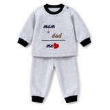 Baby Pajama velvet/velour Set 3-6m Mom+Dad