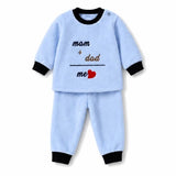 Baby Pajama velvet/velour Set 3-6m Mom+Dad