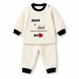 Baby Pajama velvet/velour Set 3-6m Mom+Dad