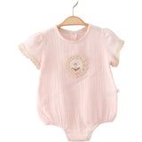 Girls Muslin Cotton Ruffle Bodysuit