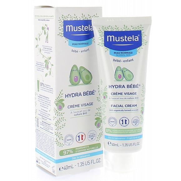 Mustela Hydra Bebe Facial Cream with Avocado (40 ml) البشرة العادية