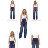 Wide-leg maternity jeans "indigo wash"