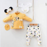 Baby Cartoon Mouse Print Outfit – 5-Piece Set