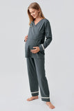 Wrap Front Maternity & Nursing Pajama Set