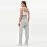 Maternity Sweatpants – Grey Over-Bump Straight-Leg Pants