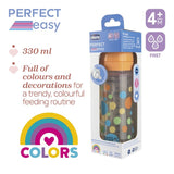 Well-Being Plastic Bottle 330ml Fast Flow Silicone Blue