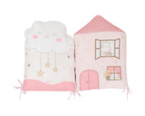 Cot Bumper Plush Pillow Set 5 pcs Hippo Dreams