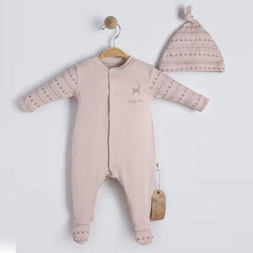 Baby Romper Set with Matching Hat