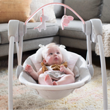Ingenuity Comfort 2 Go Compact Portable Swing, Flora the Unicorn