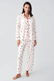 Heart Print Maternity & Nursing thermal Pajama Set