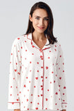 Heart Print Maternity & Nursing thermal Pajama Set