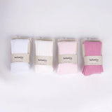 Ribbed Baby Girl Tights, Soft Cotton Knit, 0-18 Months (1 Piece)