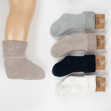 Thermal Baby Socks with Fold-Over Terry Cuff, 0-24 Months (1 Pair)