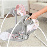 Ingenuity Comfort 2 Go Compact Portable Swing, Flora the Unicorn