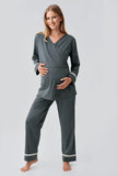 Wrap Front Maternity & Nursing Pajama Set