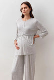Babydoll Maternity Robe Pajama Set