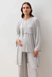 Babydoll Maternity Robe Pajama Set