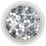 Bubble Pops Ball Pool Light Gray 150 balls /Gray, Transparent, White