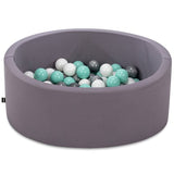 Bubble Pops Ball Pool Gray 150 balls Grey/White/Mint