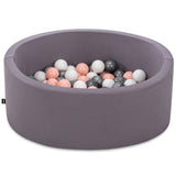 Bubble Pops Ball Pool Gray 150 balls Grey/Pink/White
