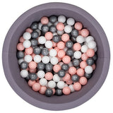 Bubble Pops Ball Pool Gray 150 balls Grey/Pink/White