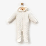Baby Quilted Fleece Hooded Pramsuit