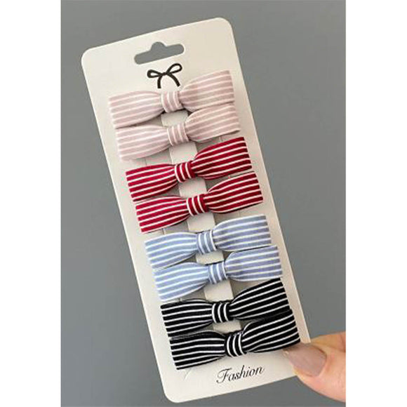 STRIPED Snap Hair Clips /2