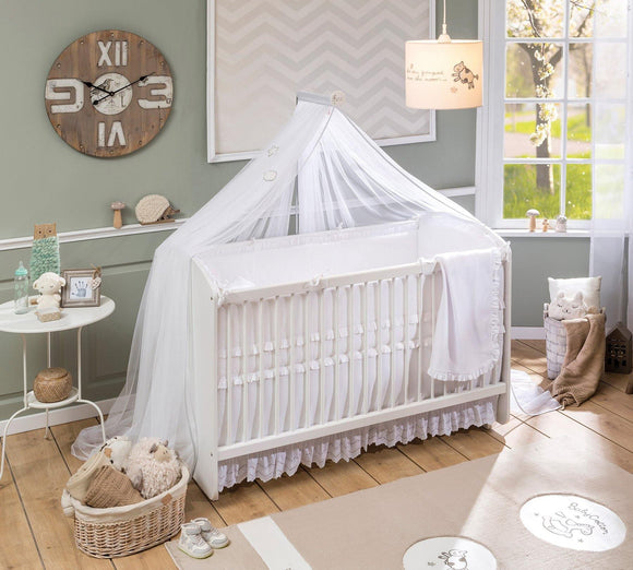 White Swinging Baby Bed (70x130 Cm) - Mommy And Me