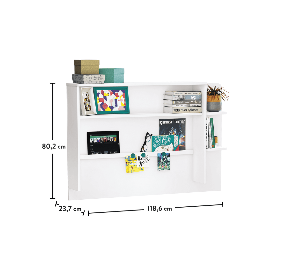 Line Study Desk White