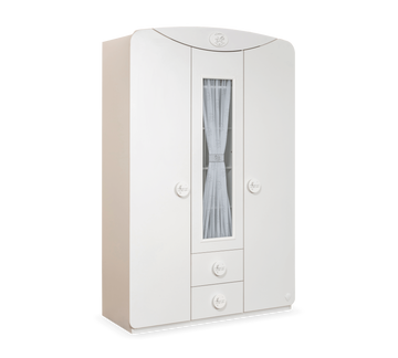 Baby Cotton 3 Doors Wardrobe With Window